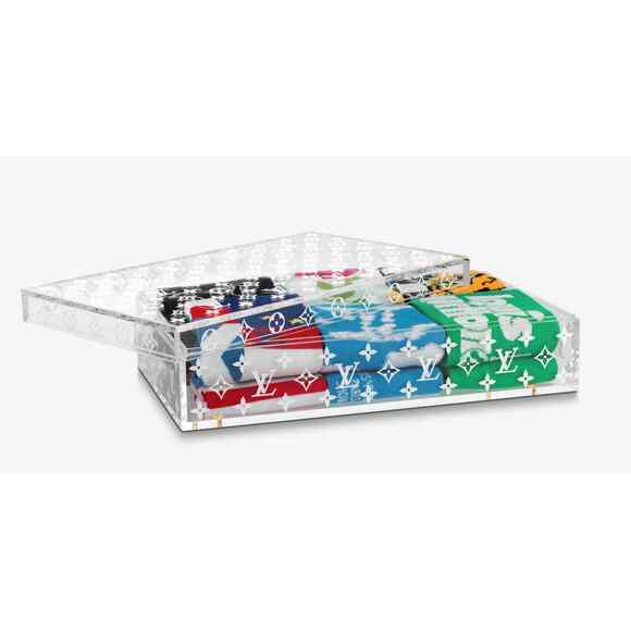 Louis Vuitton LV Archives 6 Socks Set Boite Scott Monogram Clear Plexiglass Box - Picture 8 of 12
